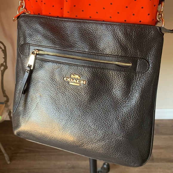 COACH Mae Crossbody Purse Bag F34823 Leather Back EUC - Picture 5 of 17